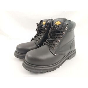 Diamondback Black Leather Lace Up Work Boots Mens Size 8.5 Steel Toe ASTM F2413